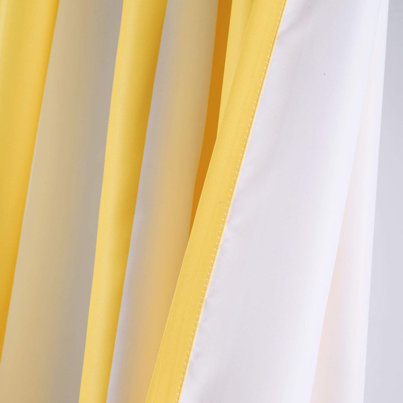 Lush Decor Wilbur Stripe Light Filtering Window Curtain Panel Pair, 84" x 52", Yellow - Image 2